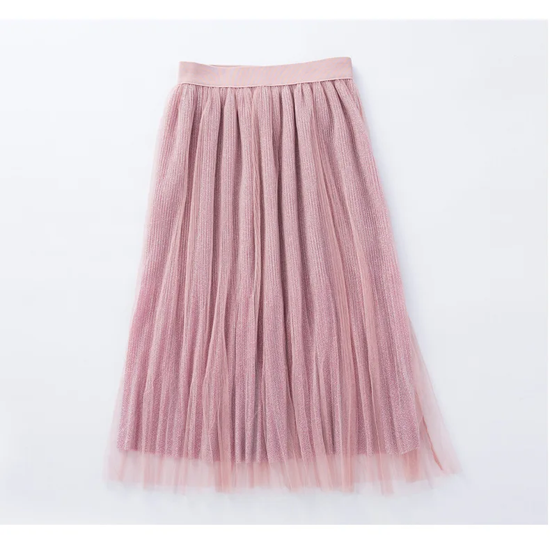 B332 Spring New Style Phnom Penh High-waisted Ultra Large Pendulum Mid-length Gauze Skirt Wholesale