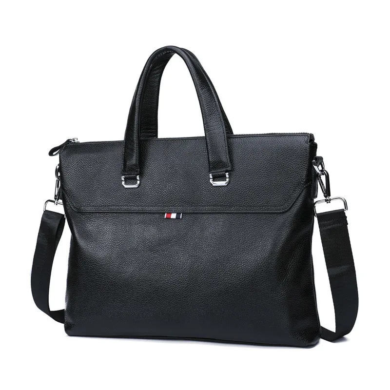 

Man Male Business Affairs Male Package Handbag Genuine Leather Cross Section Cowhide Single Shoulder Package Oblique Satchel