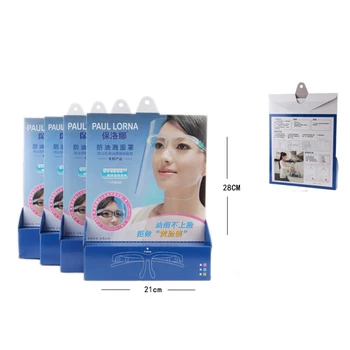 

Safety Face Shield Detachable With 4 Plastic Clear Protective Visor Anti-fog Full Face Protection