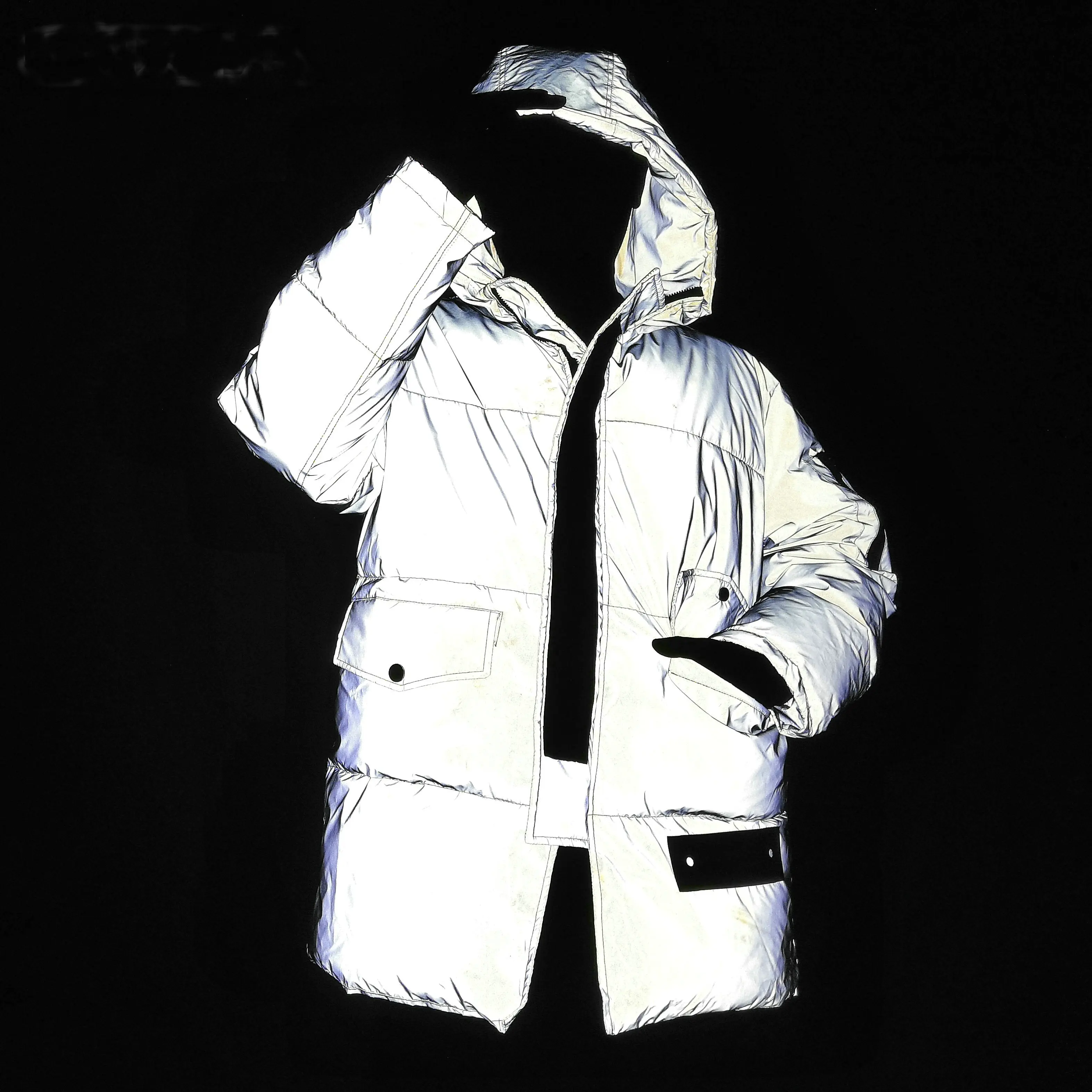 Vrouwen Reflecterende Licht Jasje Winter Streetwear Capuchon Katoenen Jas Night Sport Jogging Veilig Reflecterende Warm Unisex Mannen Parka Vrouwen Reflecterende Licht Jasje Winter Streetwear Capuchon Katoenen Jas Night Sport Jogging Veilig Reflecterende Warm Unisex Mannen Parka