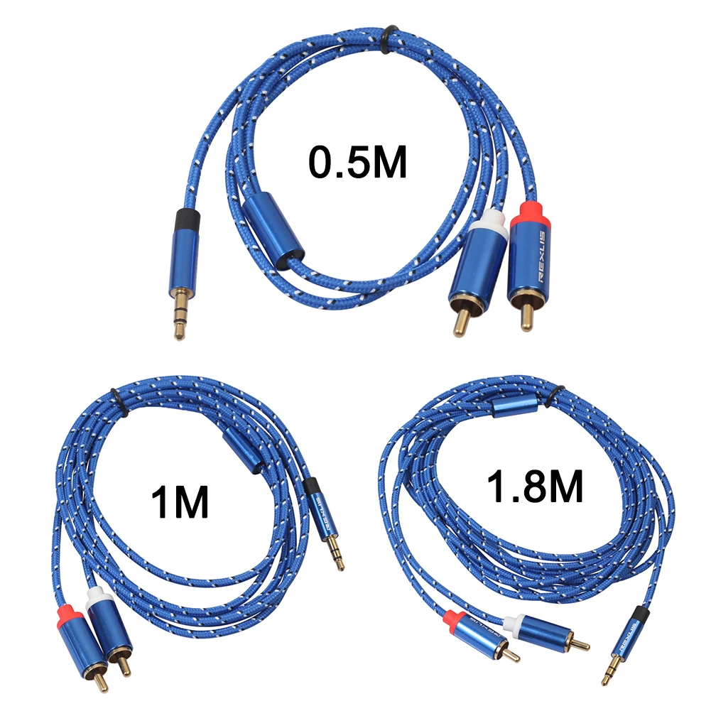 Кабель RCA REXLIS штекер 3 5 мм на аудиокабель 2RCA стерео Y-образный сплиттер кабель AUX