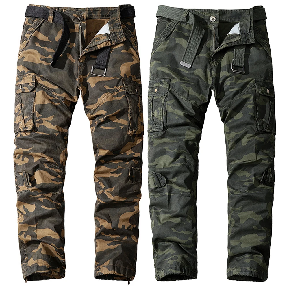Pants Camo Tactical-Trousers Military Outdoor Multi-Pockets Male Pure-Cotton Autumn Spring