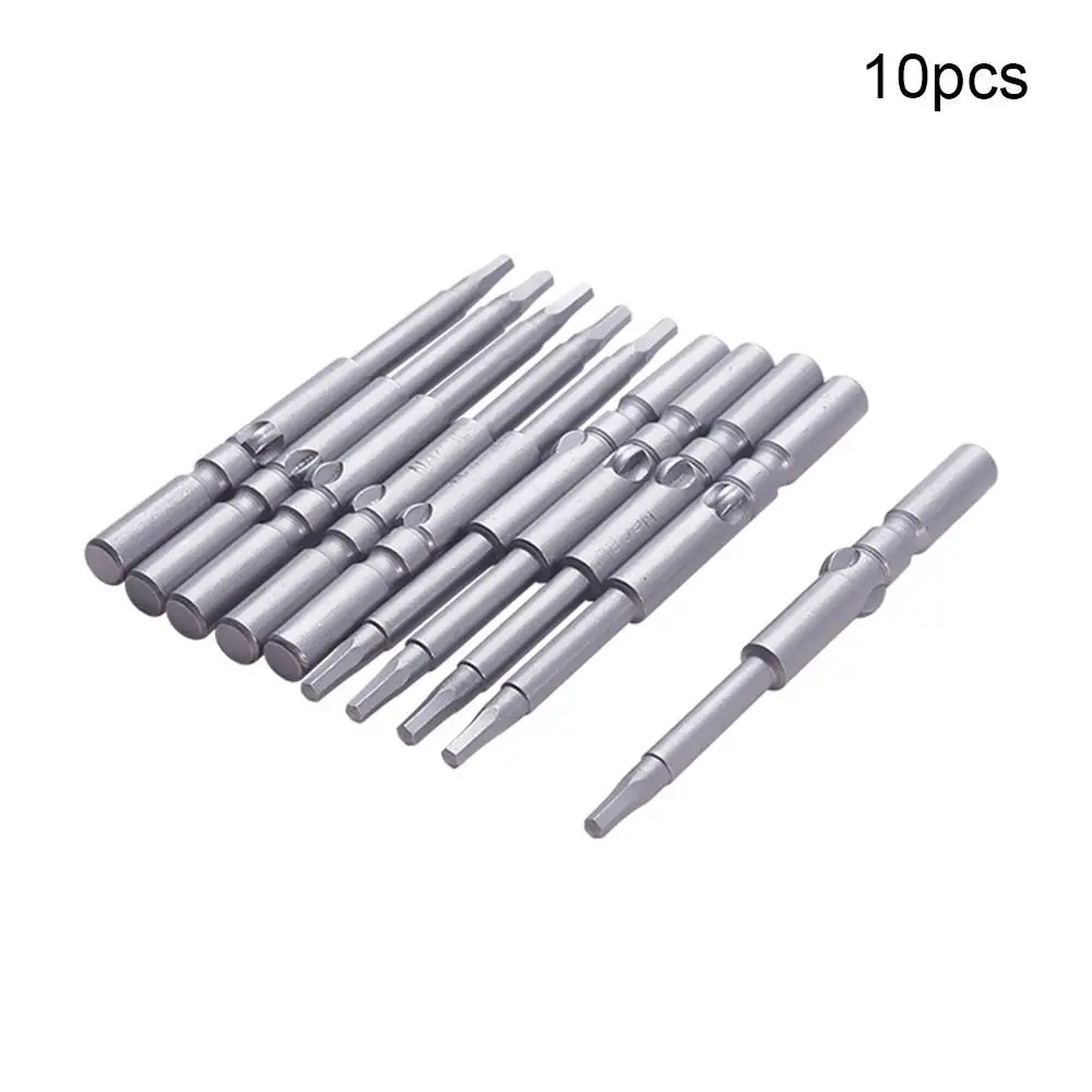 Utoolmart 10 шт. набор магнитных отверток с шестигранной головкой S2 сталь H1.5 H2 H2.5 отвертка бит Круглый хвостовик 60 мм для электроинструментов - Цвет: H2 Shank Dia 5mm