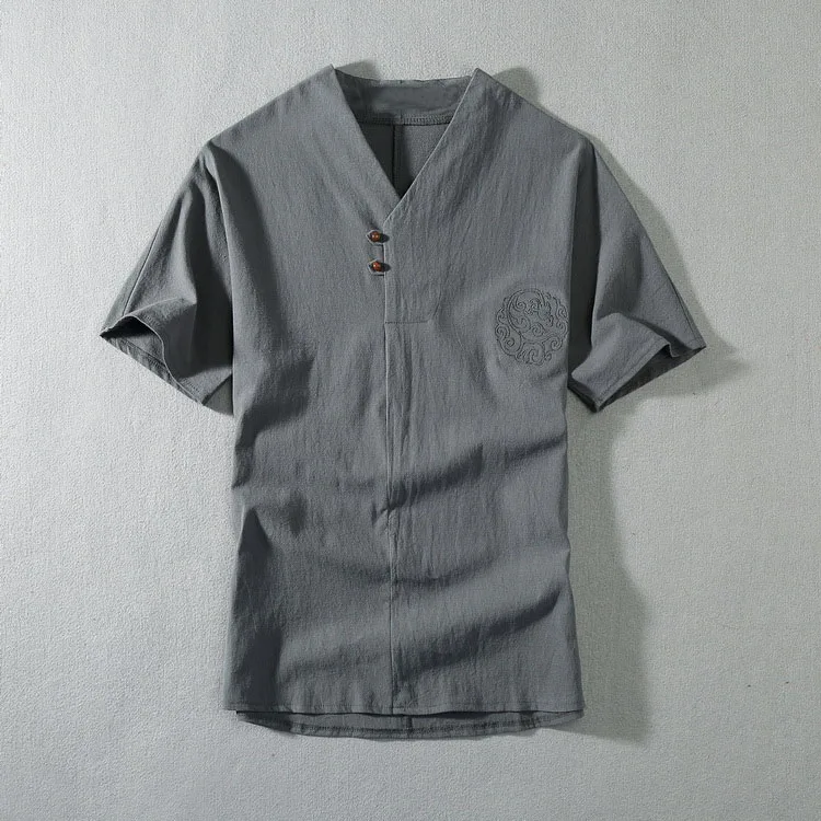 Men's Clothing Large Size Home Husband 2021 New Summer Suit Linen t-shirt Fashion Male Set Chinese Style 8XL 9XL plus Two Pieces 6