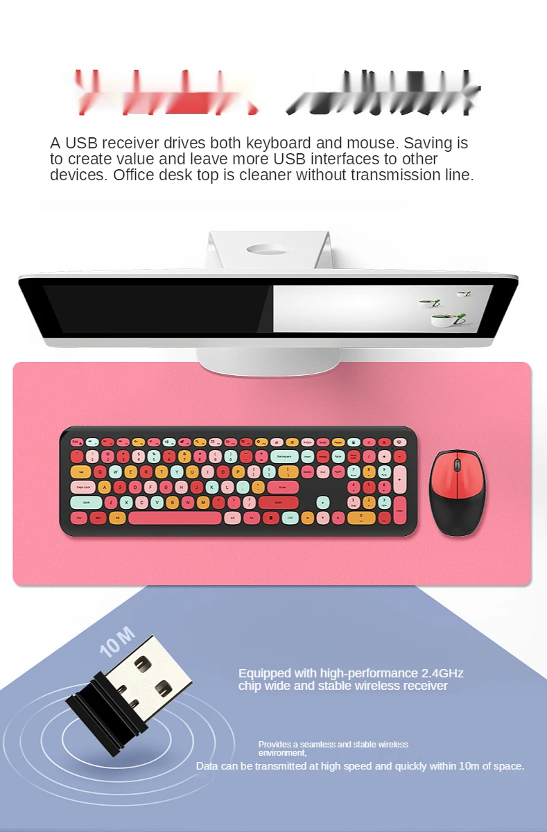 e mouse conjunto meninas adorável chocolate silencioso teclado de cor infinita