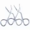 Makeup Scissors Practical Flat Tip Eyebrow Tweezer Clamp Clipper Makeup Scissor Hair Removal Tool 5