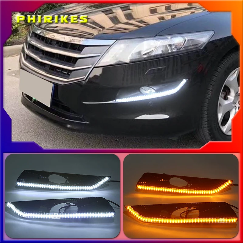 

1 set LED DRL Daytime Running Lights 12V ABS Fog Lamps Cover Headlight Accessories For Honda Crosstour 2011 2012 2013