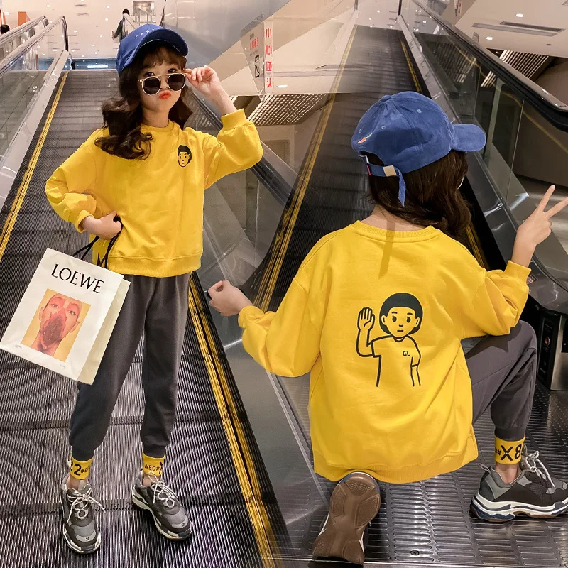 

Wechat Business Girls Spring Clothing Set 2020 New Style Little Girl Fashion Hoodie Sports Two-Piece Set CHILDREN'S Garment Fash