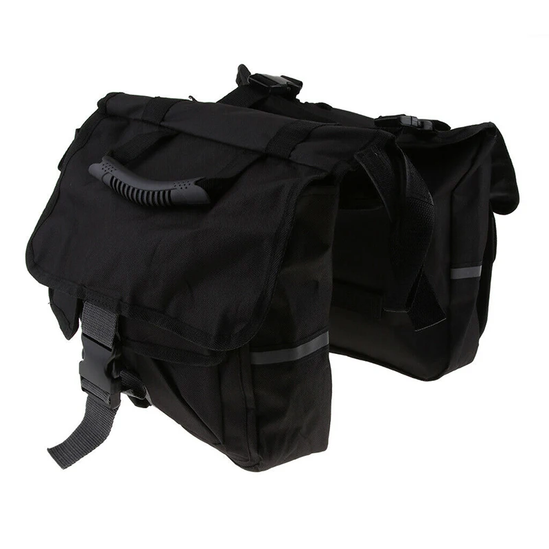 

Black Motorcycle Saddlebag Rear Seat Backpack Bags Bicycle Motorbike Detachable Backseat Saddle Bag Trunk Luggage