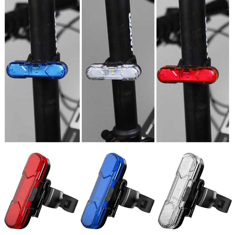 USB Rechargeable LED Bike Light Waterproof Bicycle Seatpost Rear Tail Light Seatpost Rear Tail Safety Warning Light Cycling
