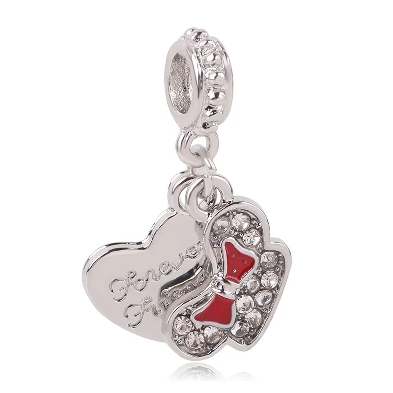 Couqcy NEW Silver Pixar Toy Story Woody Hanging Jessie Buzz Lightyear Charm Fit Pandora Bracelet Pendant charm DIY jewelry