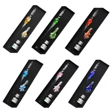 Винтажная кристальная Цветочная стеклянная Dip Ручка знак чернильные ручки стеклянный элегантный набор чернил поставки Подарочная художественная водная ручка авторучка Q3J3