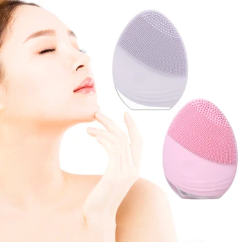 

Silicone Electric Face Cleaning Brush Face Scrub Washing Brush Makeup Tool Waterproof Ultrasonic Massage Deep Cleaner