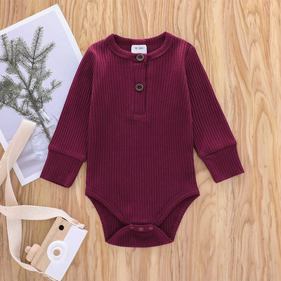 Infant Baby Boy Girls Clothes Body Baby Romper Multi-color Long Sleeve Button Jumpsuit Playsuit Outfits