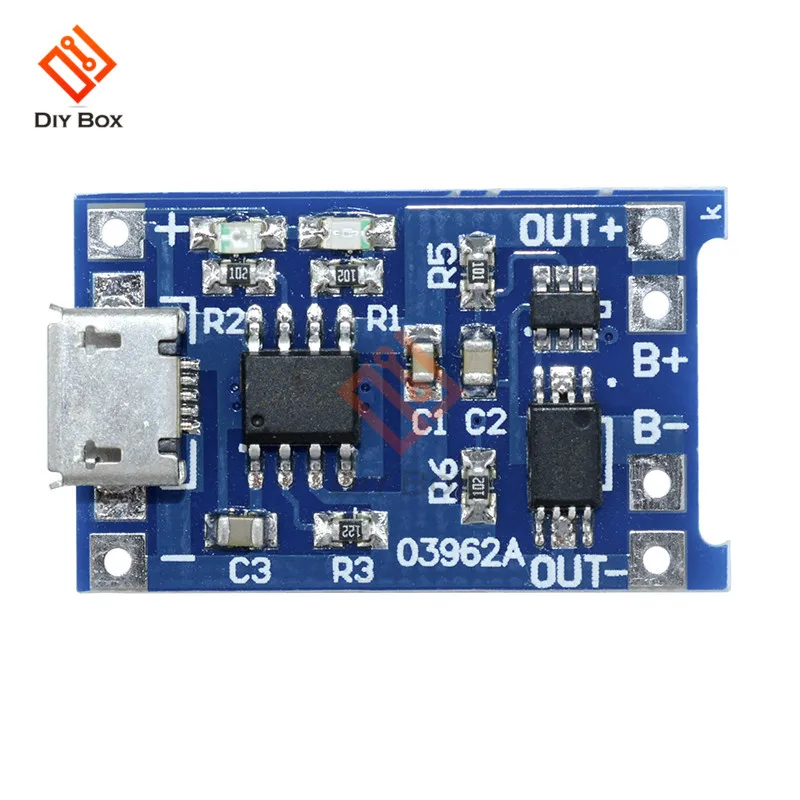DC 5V 1A 18650 TP4056 модуль зарядного устройства литиевой батареи type c Micro Mini зарядная