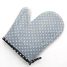 Пищевого силикона плюс хлопок утолщение изоляции двухуровневые перчатки высокотемпературная печь с нескользящей водонепроницаемой