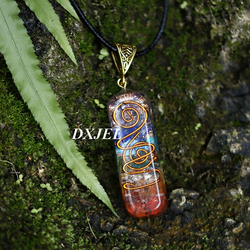 DXJEL натуральный 7 Чакра Orgone энергетический исцеляющий кулон ожерелье для женщин мужчин ручной работы Профессиональный дропшиппинг новое поступление