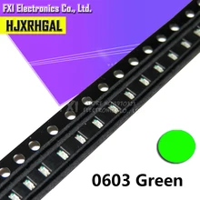 100 шт. зеленый 0603 SMD светодиодный диоды для подавления переходных скачков напряжения светильник горячая распродажа