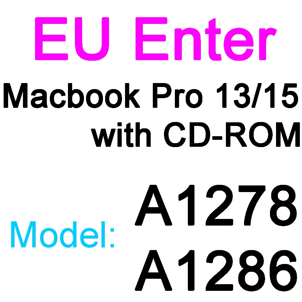 ТПУ Клавиатура чехол для Macbook Air 11 12 13 Pro 13 15 retina тонкая Сенсорная панель матовый прозрачный чехол - Цвет: EU Pro 13 15 CD-ROM