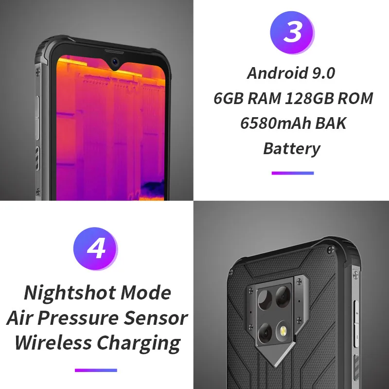 Blackview BV9800 Pro Global First Thermal imaging Smartphone Helio P70 Android 9.0 6GB+128GB Waterp