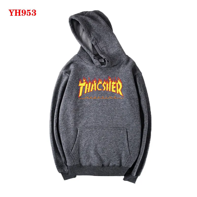 Новинка 2020 Модный пуловер спортивная одежда бренд thacsher flame мужские флисовые