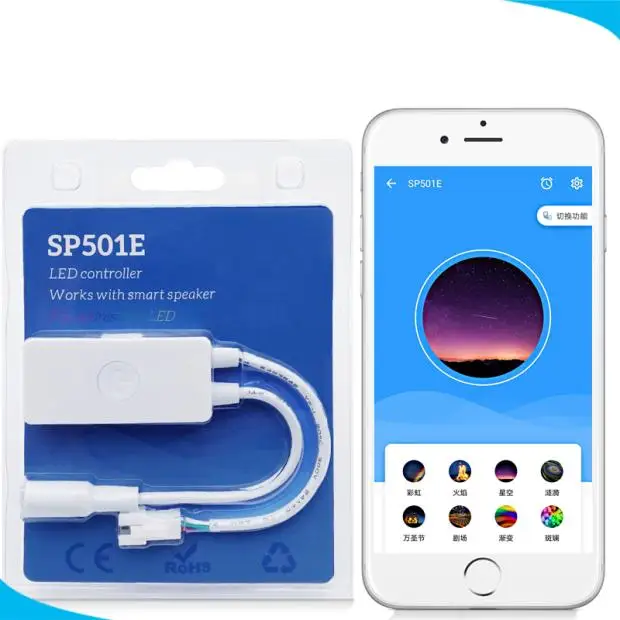 SP501E светодиодный Wifi контроллер пикселей; Поддержка Amazon Alexa Smart SPI голосовое приложение управления для Andriod/iOS DC5-24V