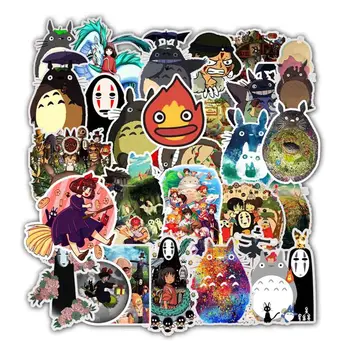 

50Pcs/Set Miyazaki Hayao Anime Stickers Cartoon Graffiti Stickers for DIY Luggage Laptop Refrigerator Motorcycle Sticker