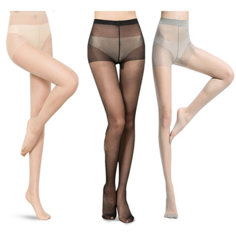 

Summer and Autumn Ultra-thin Core Silk Pantyhose Double-sided Twisting and Translucent Bottoming Stockings Invisible Base