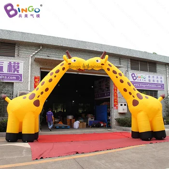 

8X4.3 meters Inflatable Giraffe Couples Entrance Arch Inflated Outdoor Decor for Zoo Decor