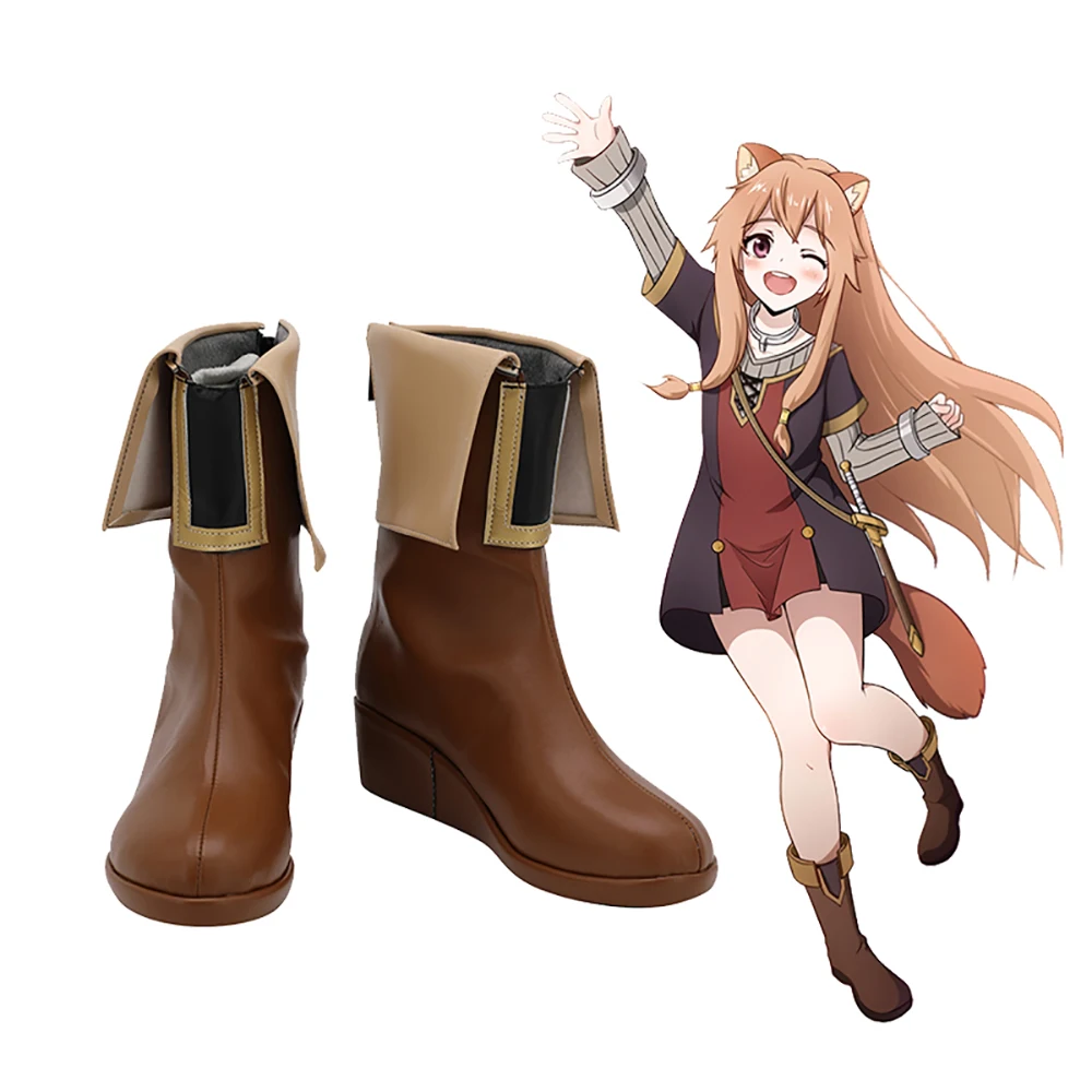 

The Rising of the Shield Hero Youth Raphtalia Cosplay Boots Brown Shoes Custom Made for Adults and Kids
