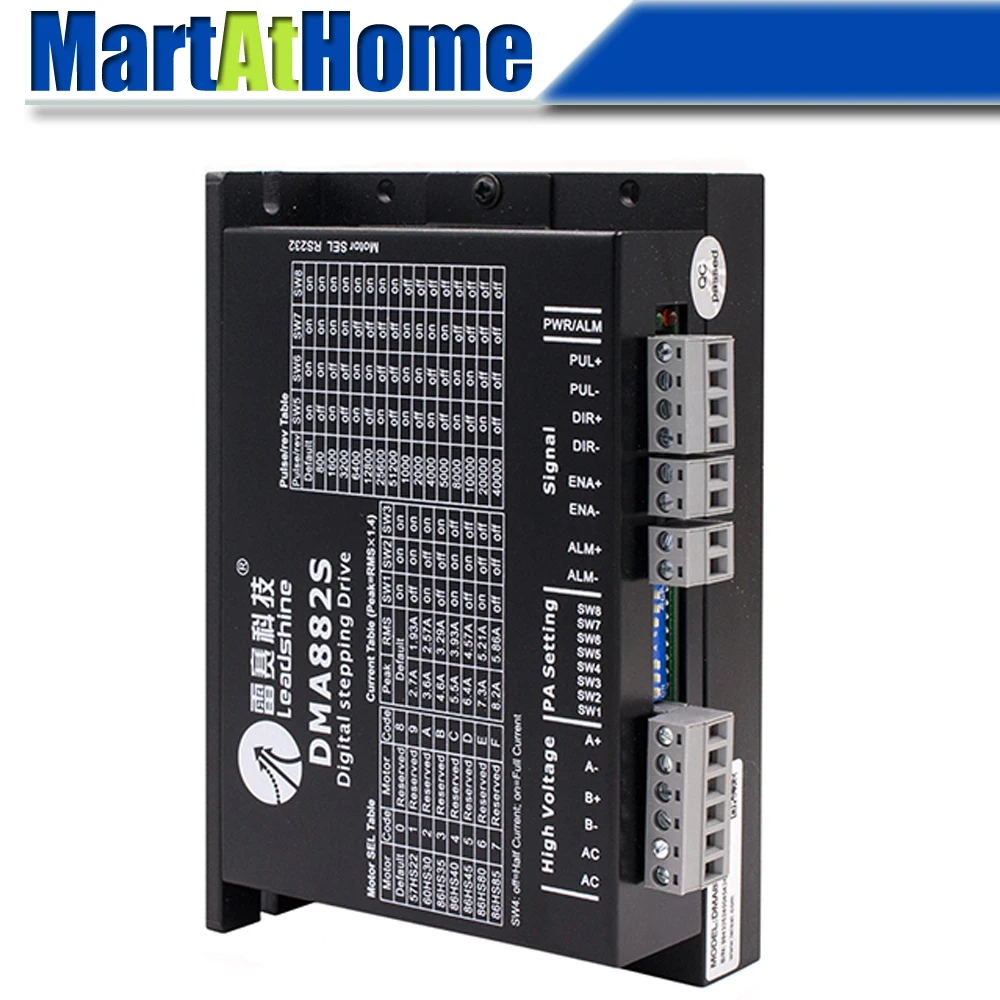 Leadshine DMA882S цифровой 2-фазный шаговый мотор драйвер Вход переменного тока 20~ 80V для гравировальный станок с ЧПУ контроллер заменить AM882 AM882H