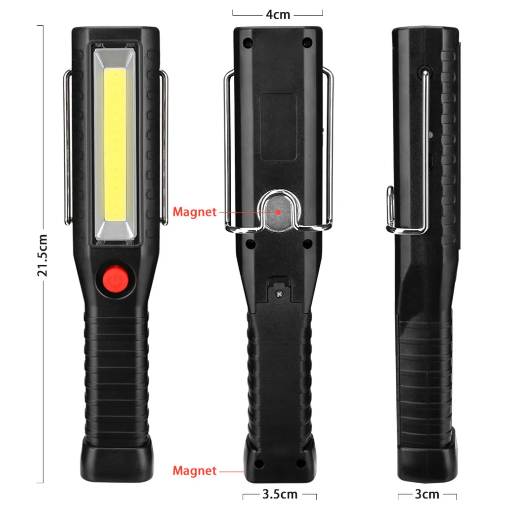 Multifonction COB светодиодный мини-инспекционный светильник фонарь светодиодный lampe de poche Магнитный ручной рабочий дом гараж автомобиль аварийный ремонт