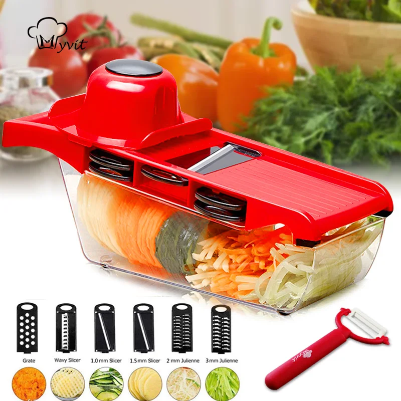 Cut Price Grater Slicers Gadgets Shredders Vegetable-Cutter Peeler Carrot Fruit for 6-In-1 32563887965