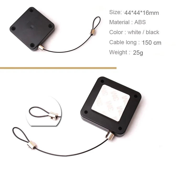 50 pieces high quality anti-theft retractable display pull box/ recoiler for glasses,jewelry,mobile phone