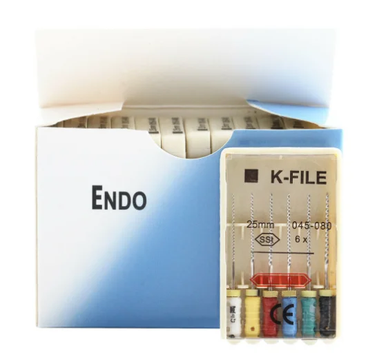 10 boxes Dental K-FILE 21/25/31mm Stainless Steel endo Root Canal Files Hand Use K-files Endodontic Instruments