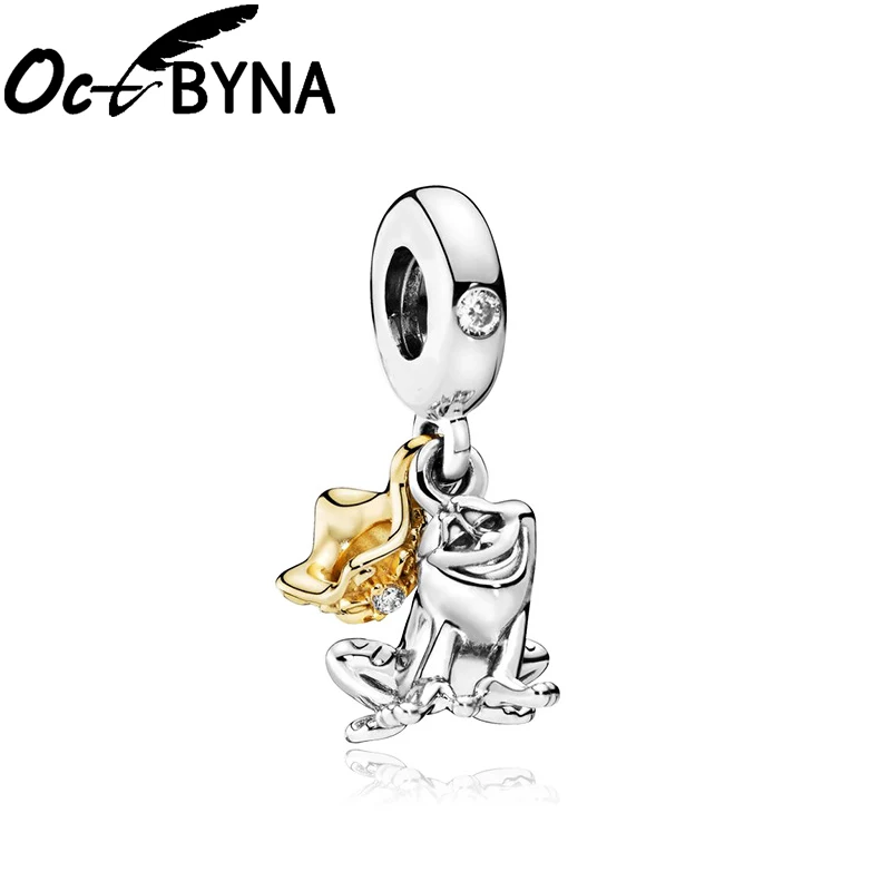 Octbyna Волшебные Бусы Подвески Подвеска Золотая Корона Лягушка принц Подходит Pandora