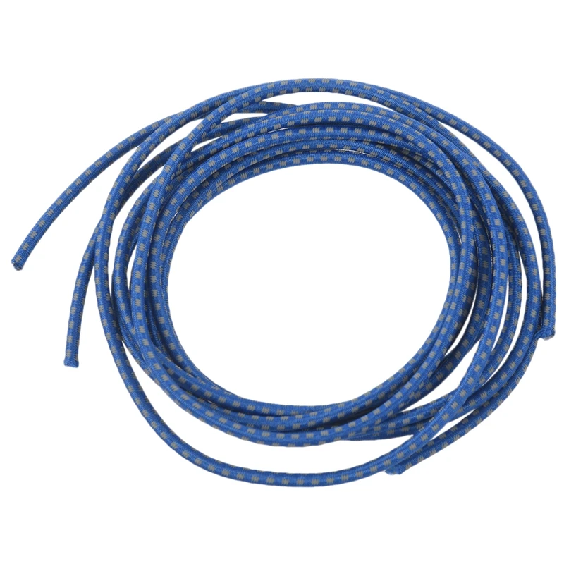 

2 pairs of stretch elastic reflective laces without locking system for Running Hiking 110cm Sapphire Blue