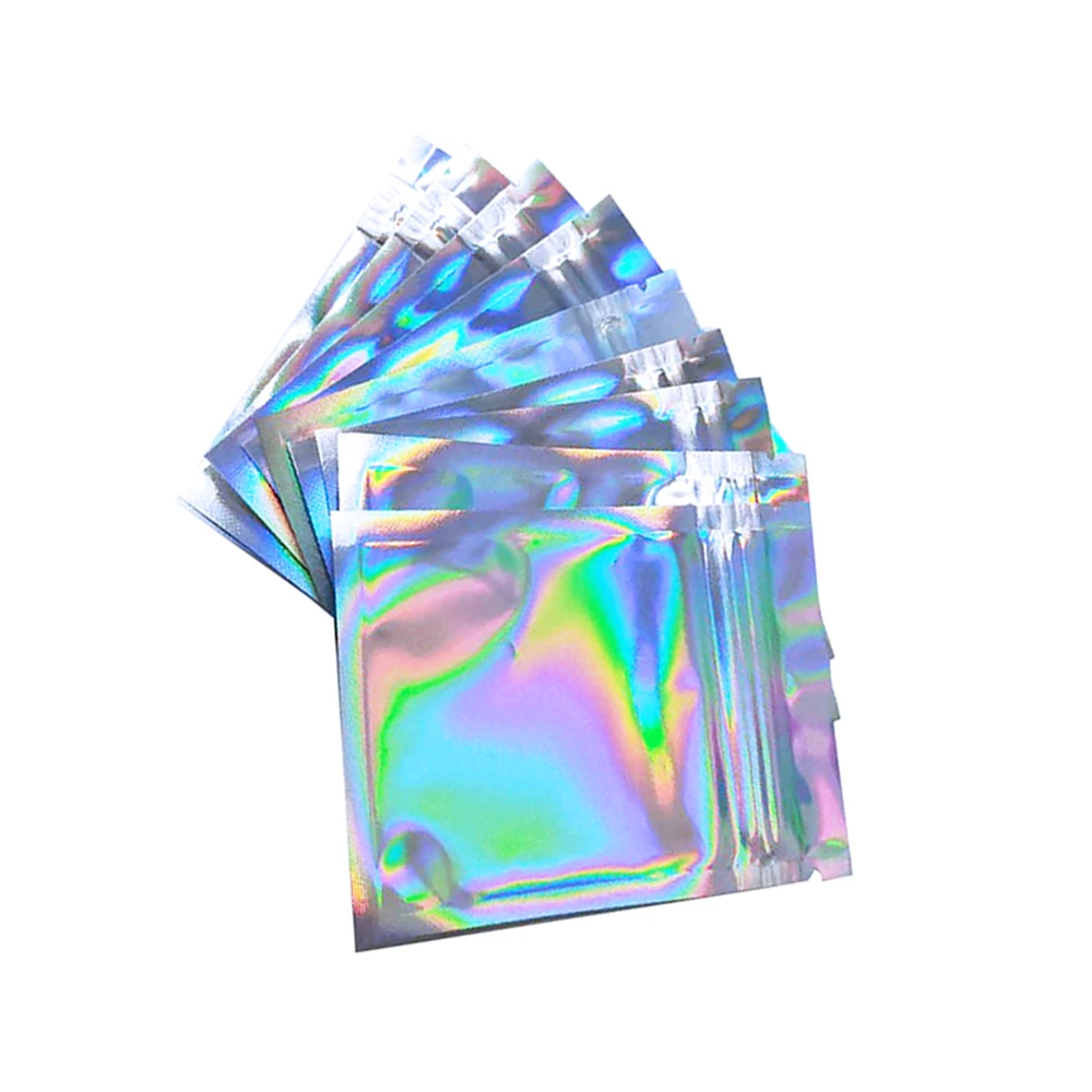 100PCS Zip Lock Bags for One Side Clear Holographic Laser False Eyelashes Storage Bag Makeup Storage Organizer 100PCS Zip Lock Bags for One Side Clear Holographic Laser False Eyelashes Storage Bag Makeup Storage Organizer