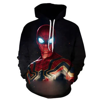 

3D Spiderman Printed Sweatshirt Hoodies Men Women Autumn Long SLeeve Tracksuit Male Superhero Design Jacket Man Drop Ship