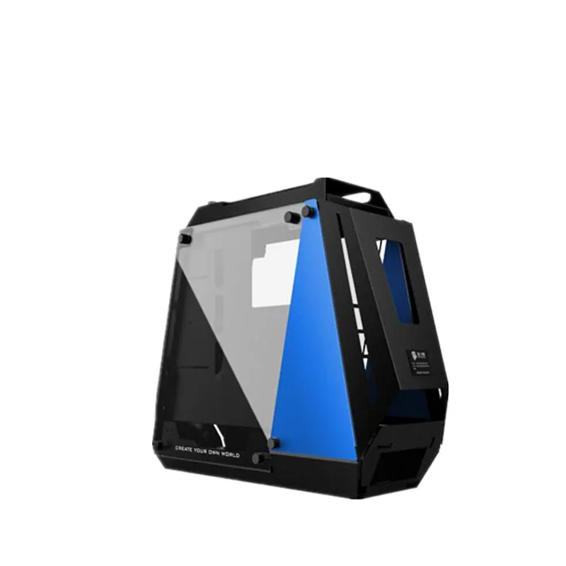 ZEAGINAL корпус Gaming Gamer ATX Материал корпуса-алюминий и закаленное стекло PC ZC-10 - Цвет лезвия: Black-Blue