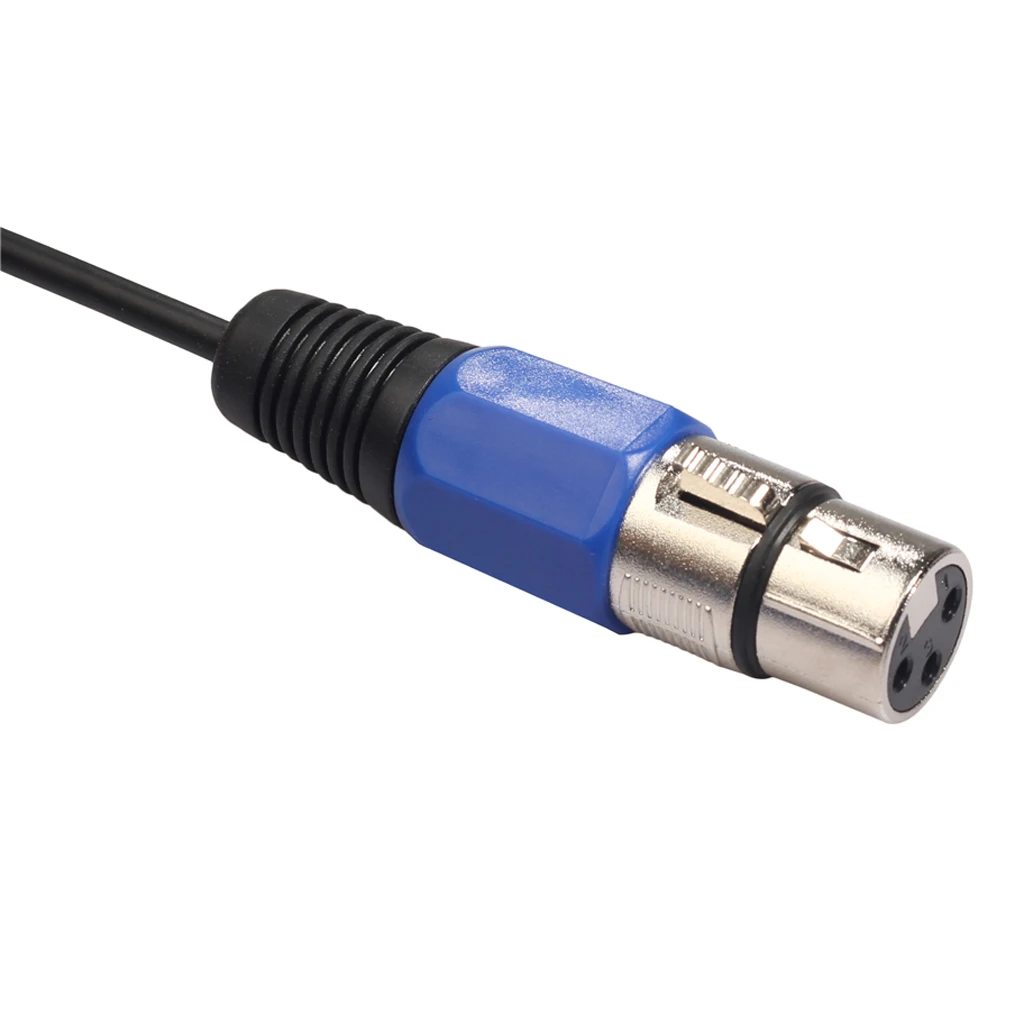 1pc 3pin XLR Male Jack To Dual 2 Femal Plug Y Splitter Cable Adaptor 1ft for Mixer Microphone Amplifier Stage Lamp Controller