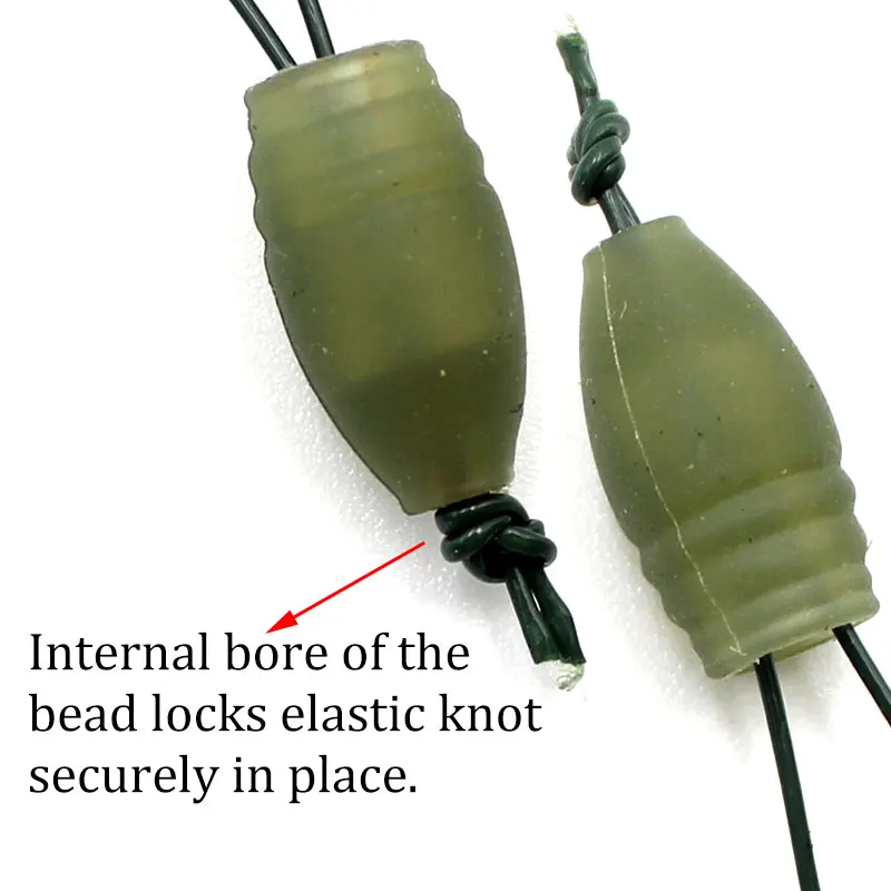 30pcs Carp Fishing Tackle Pole Elastic Dacron Connectors For Solid