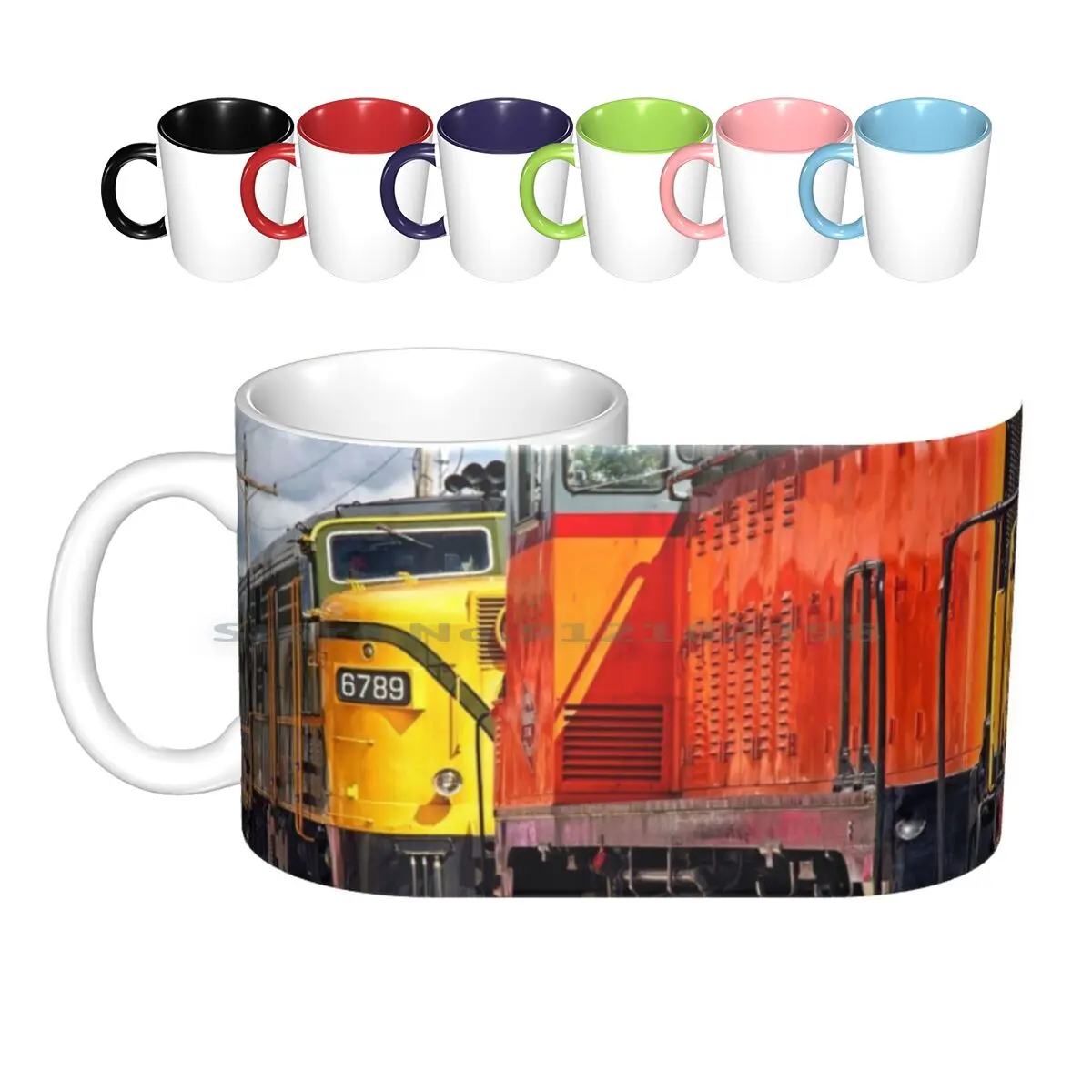 Vintage Locomotives Ceramic Mugs Coffee Cups Milk Tea Mug Locomotive Train Trains Rail Railway Railways Railroad | Дом и сад