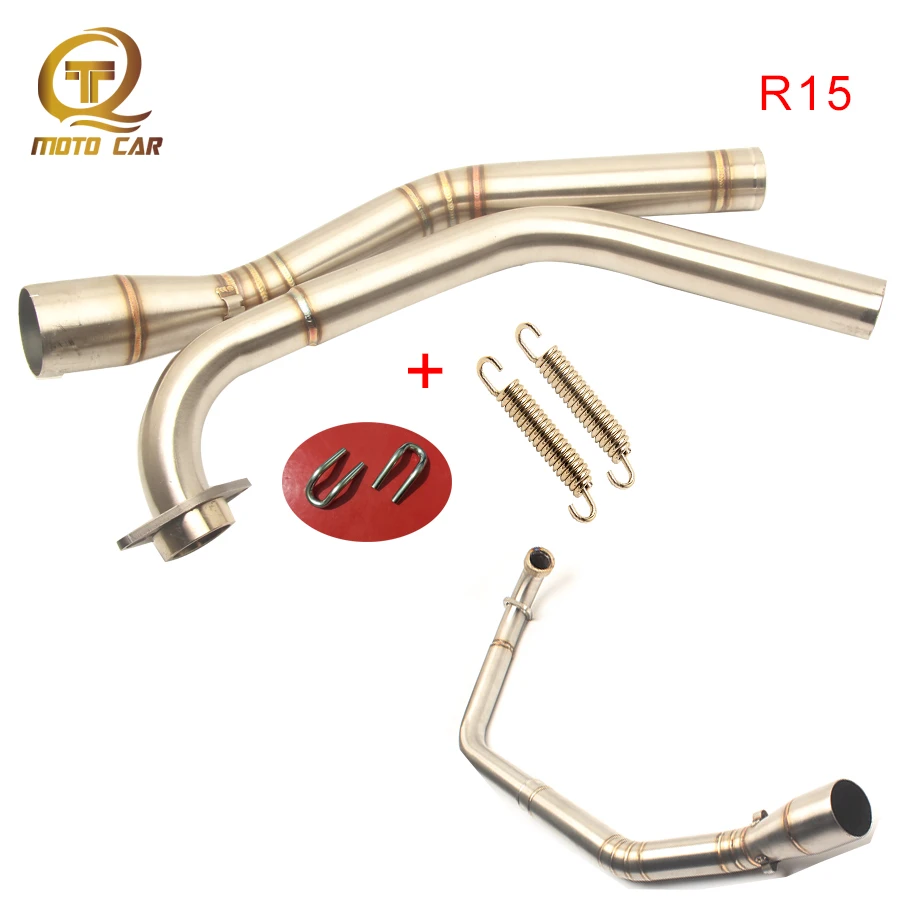 Motorcycle Exhaust Middle tube Pipe Connect Link Escape Muffler for YAMAHA R15 R 15 MT-15 MT 125 System 2008-2010 2011 2012-2017