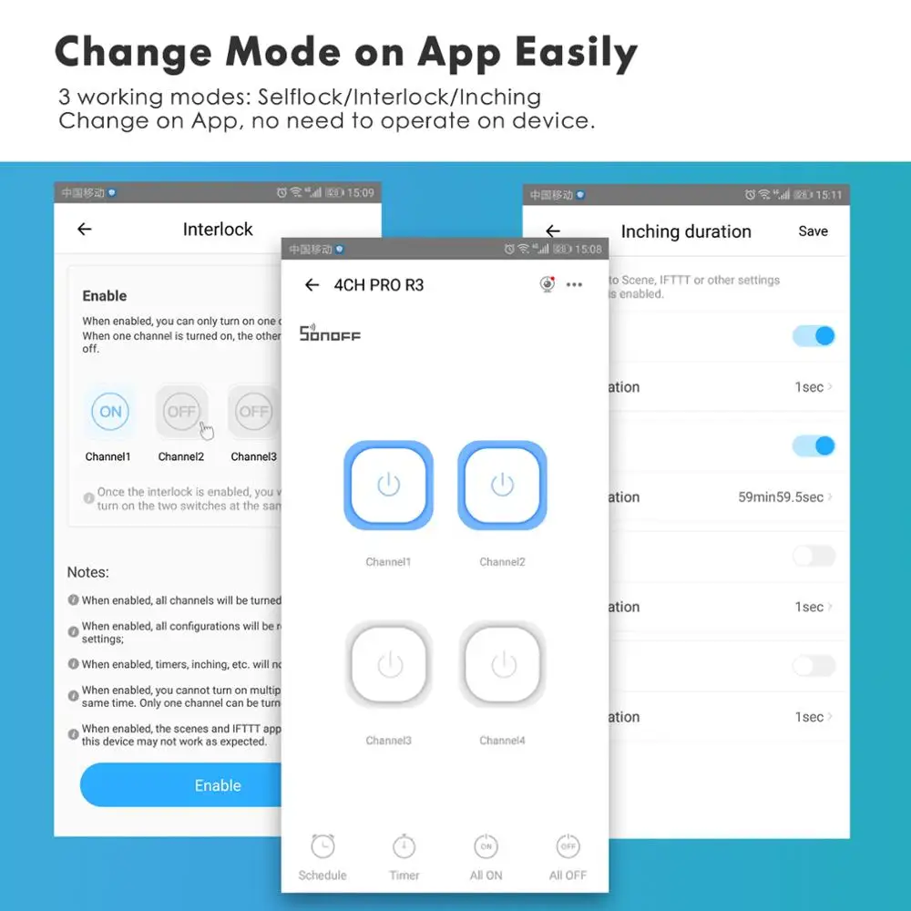 Реле Sonoff 4CH Pro R2 / R3 умный модуль переключения Wi Fi 4 канальный управление через