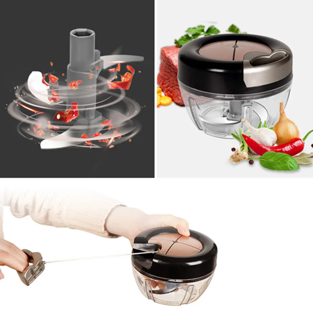 Ручной измельчитель для фруктов овощей лука чеснока быстрый спиральные