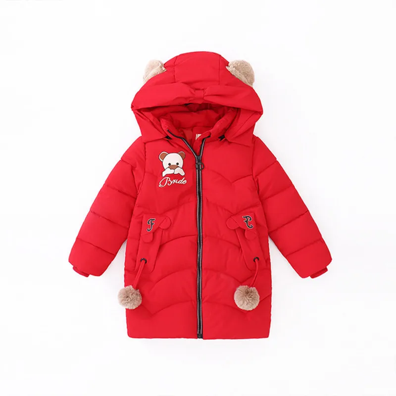 

Girls down Feather Cotton-padded Clothes Korean-style Children's Clothing down Feather Cotton-padded Clothes Thick Children