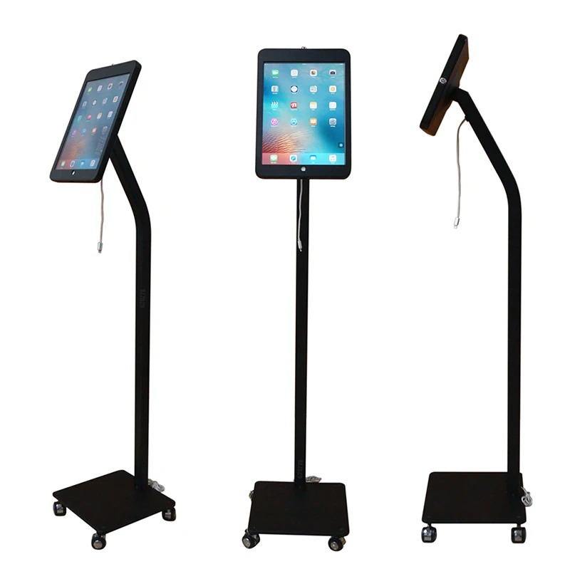 

Anti-Theft Floor Stand Case with Lock mental case holder Fit for iPad2 3 4 Air 1 2 Pro 9.7 metal case frame security