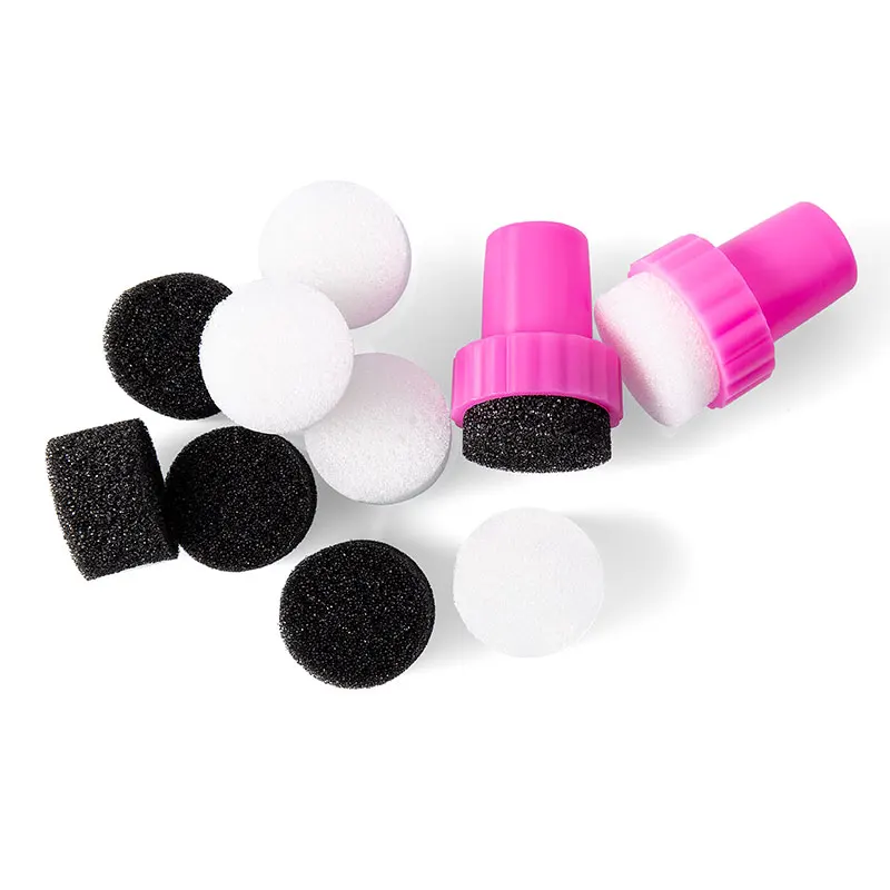 5pcs Nail Art Sponge Stamp Polish Template Transfer Tips Nail Art Gradient Brushes Pen Gel Glitter Powder Picking Manicure Tool 4