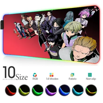 

Hunter X Hunter Carpet Led Anime Mousepad Rgb Rug Gloway Mouse Pad Gamer Table Gamer for Pc Gaming Deck Keyboard Mat Office